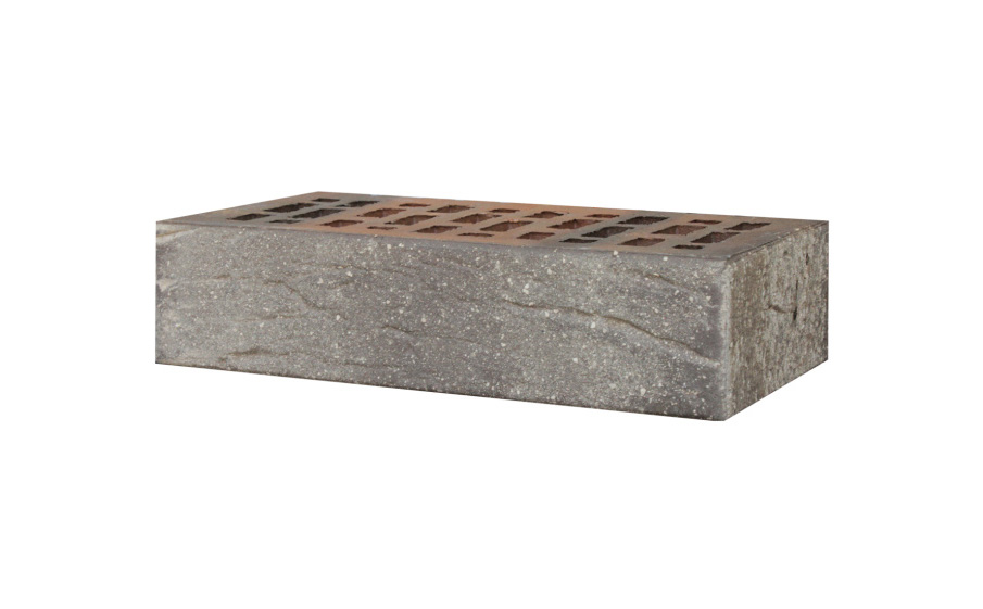 Кирпич облицовочный пустотелый ЛСР, красный флэш ультра с пепельной посыпкой, рустик, 250*120*65 мм