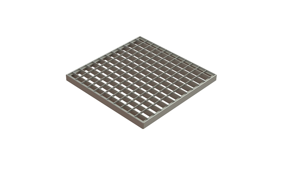 Решетка водоприемная Standartpark Basic оцинкованная сталь, ячеистая, 391*391*26 мм