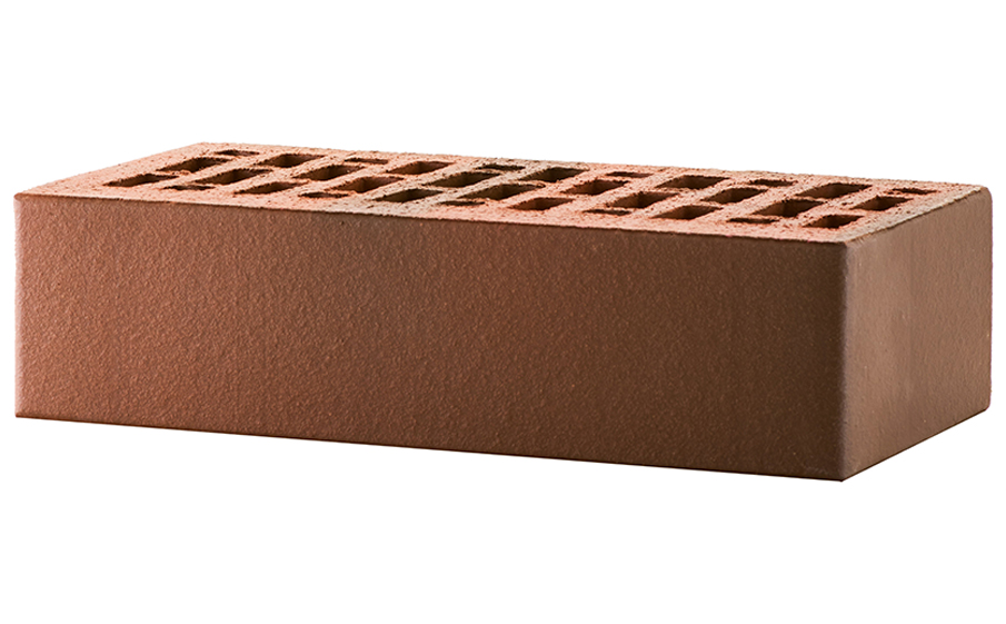 Кирпич лицевой ЛСР красный флэш ультра гладкий, утолщенные стенки, 250*120*65 мм