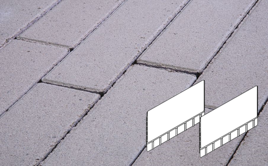 Плитка тротуарная Готика Profi, Плита AI Б.7.Ф.8, белый, частичный прокрас, б/ц, 700*500*80 мм