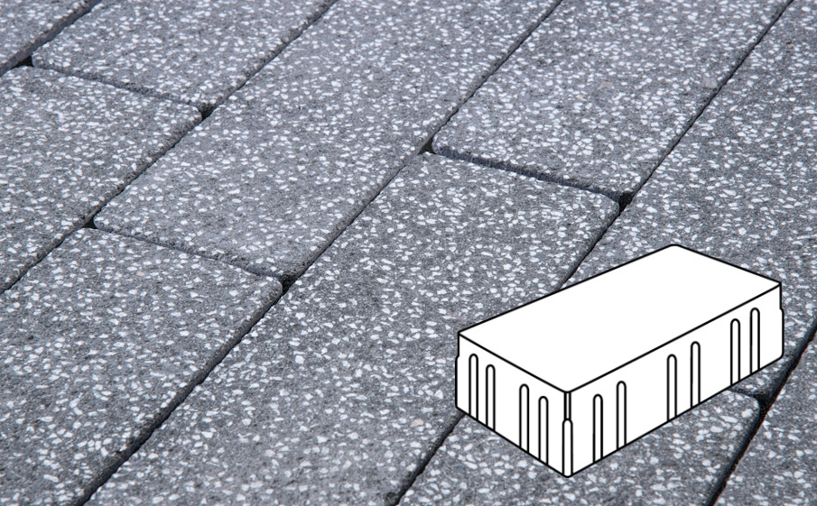 Плитка тротуарная Готика, Granite FINERRO, Скада без фаски В3.П.10, Суховязский, 225*150*100 мм