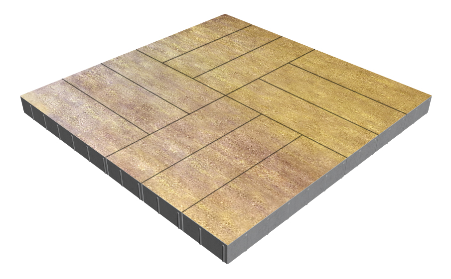 Плитка тротуарная SteinRus Гранада Б.7.П.8, гладкая, Брайс, 600*200*80 мм