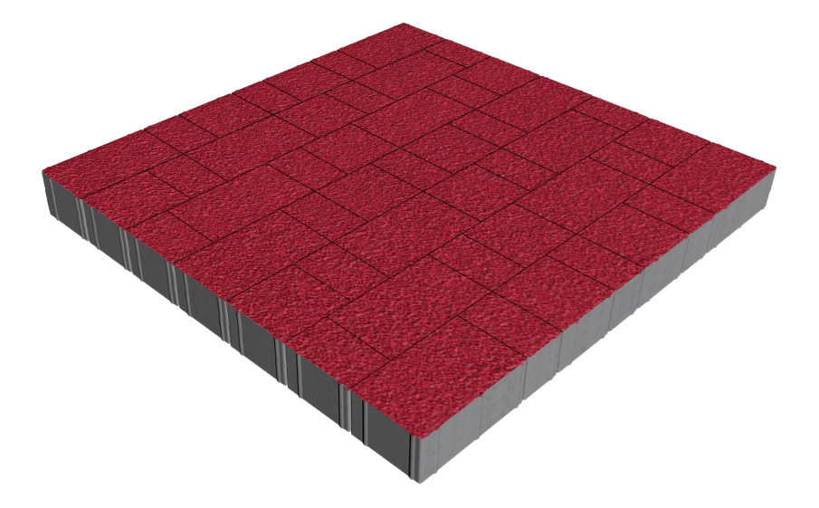 Плитка тротуарная SteinRus Новый город Рид В.8.Псм.8, Old-age, винный, толщина 80 мм