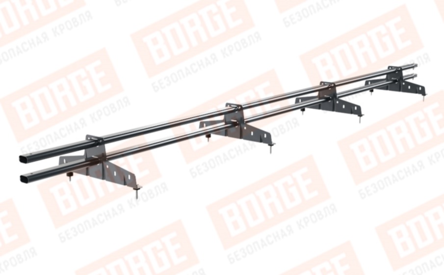 Снегозадержатель трубчатый Borge для кровли из металлочерепицы, профнастила, материалов на основе битума оцинкованный RAL 7016, 3 м