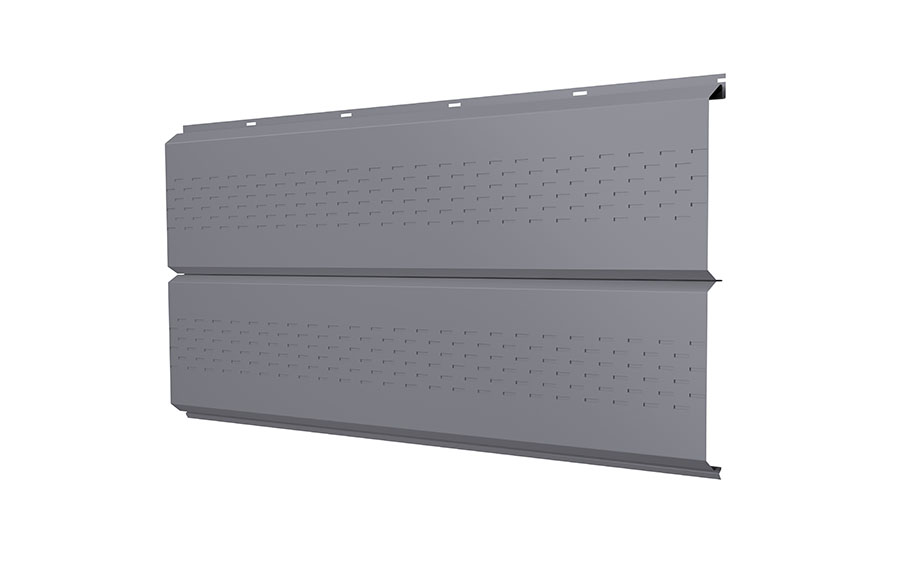 Софит Grand Line ЭкоБрус new c перфорацией 0,45 PE RAL 7004