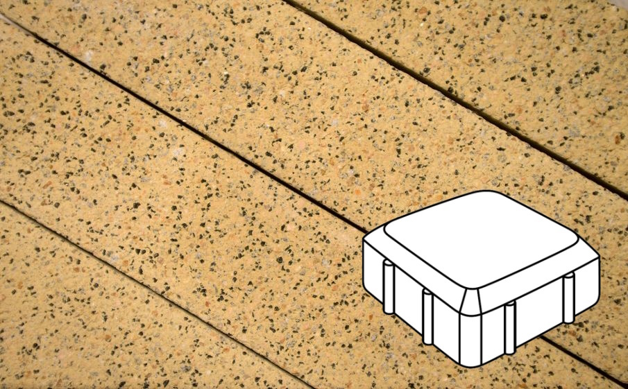 Плитка тротуарная Готика Granite FERRO, Старая площадь Б.1.К.6, Жельтау, 160*160*60 мм