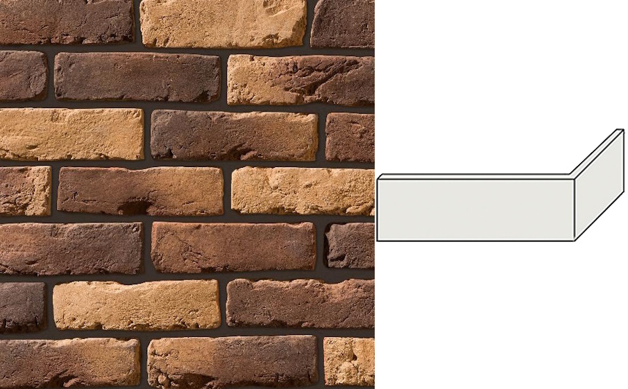 Декоративный кирпич Leonardo Stone угловой элемент Орлеан 240/110*75*18 мм 440