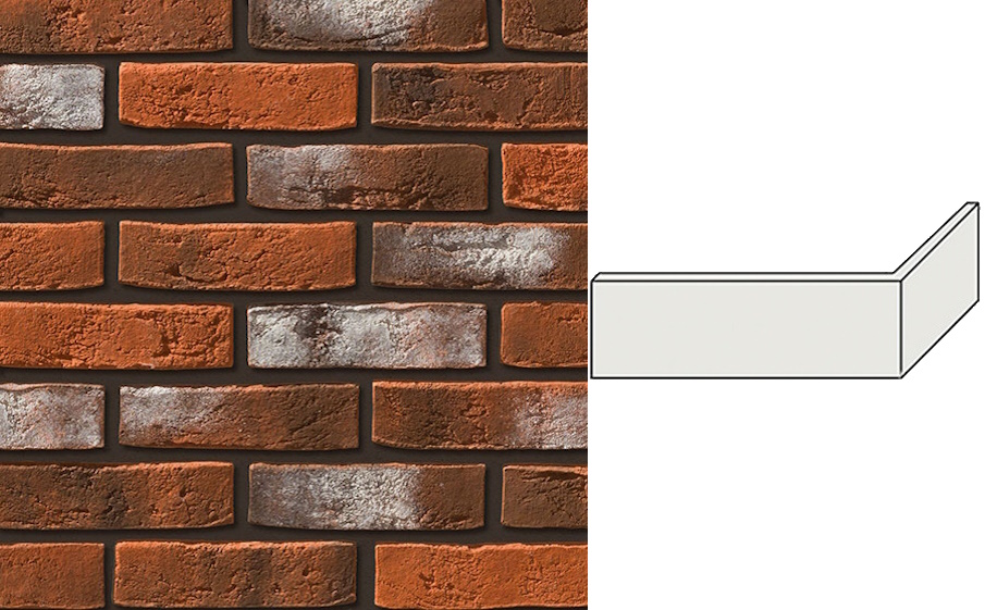 Декоративный кирпич Leonardo Stone угловой элемент Дижон 220/110*70*14 мм 480