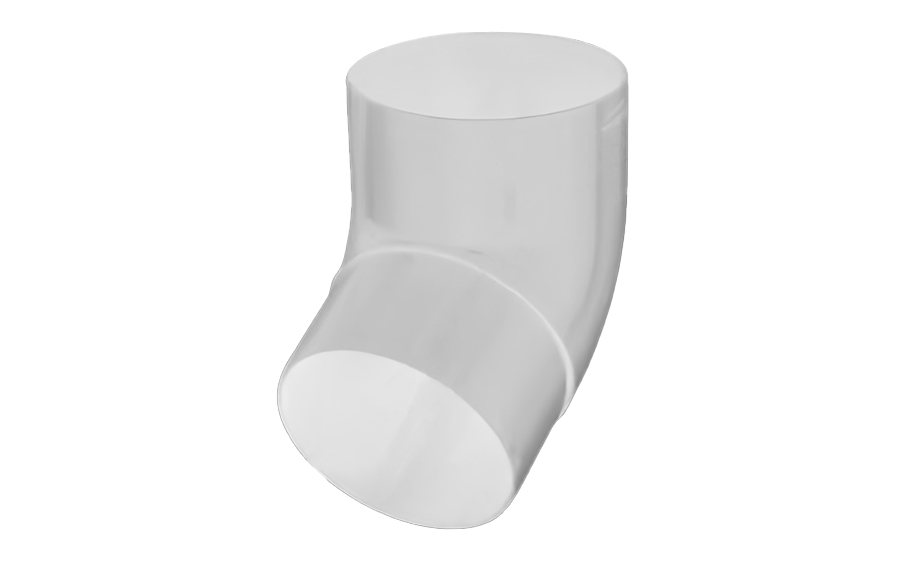 Колено трубы 67˚ BRAAS, 150/100 мм, ПВХ, белый