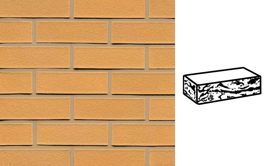 Кирпич клинкерный Muhr 01 Niederlausitzer Gelb готик, 240*115*71 мм