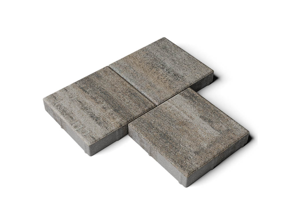 Плитка тротуарная Квадрат А.2.К.4 листопад гладкий старый замок, 200*200*40 мм 