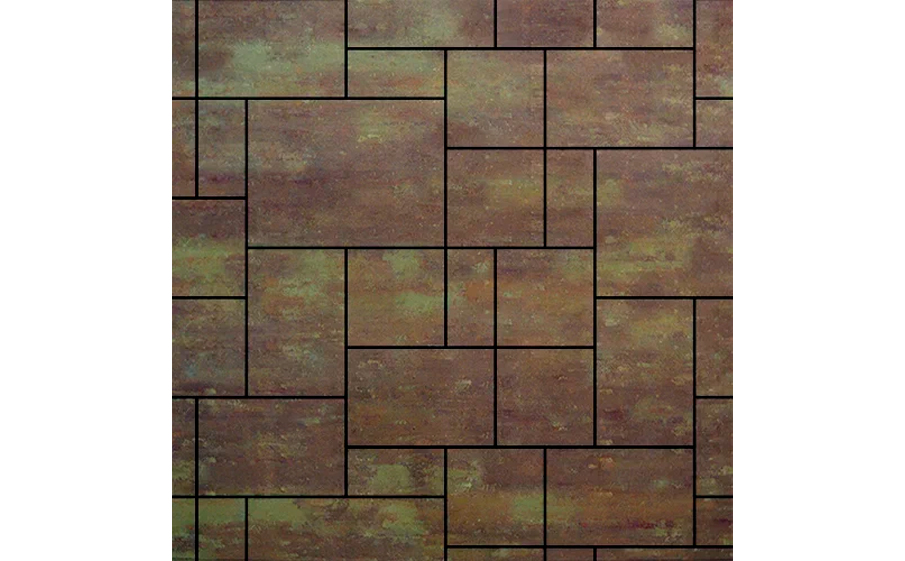 Плитка тротуарная SteinRus Инсбрук Альпен Б.7.Псм.6 гладкая, ColorMix Порто, толщина 60 мм