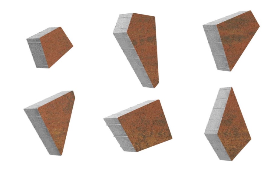 Плитка тротуарная Оригами Б.4.Фсм.8 листопад гладкий арабская ночь, комплект 6 шт, толщина 80 мм