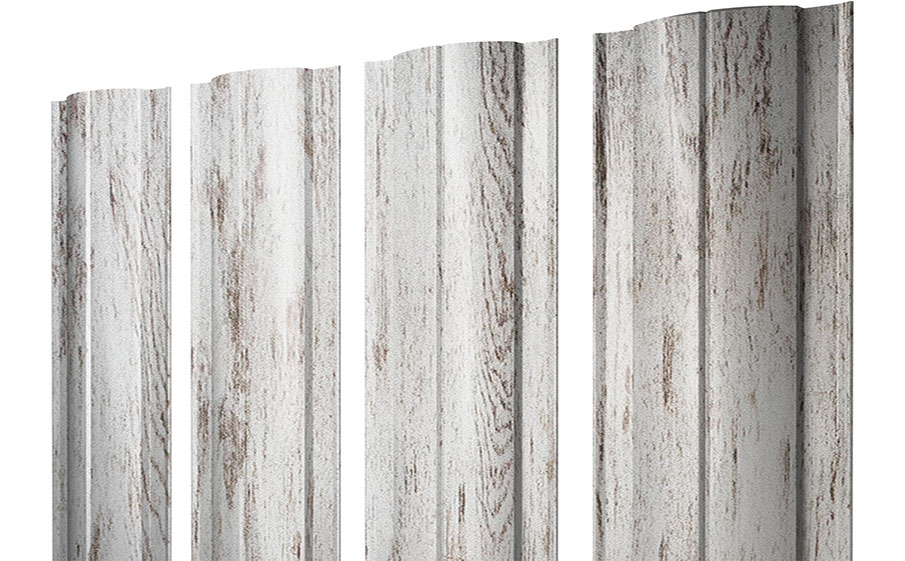 Штакетник Круглый 0,45 Print Elite Snow Wood TwinColor