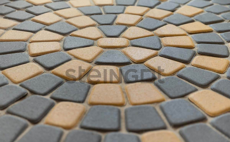 Плитка тротуарная Steingot Моноцвет, Классика круговая, серый, толщина 60 мм