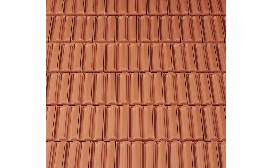 Керамическая черепица рядовая CREATON Rustico натуральный красный
