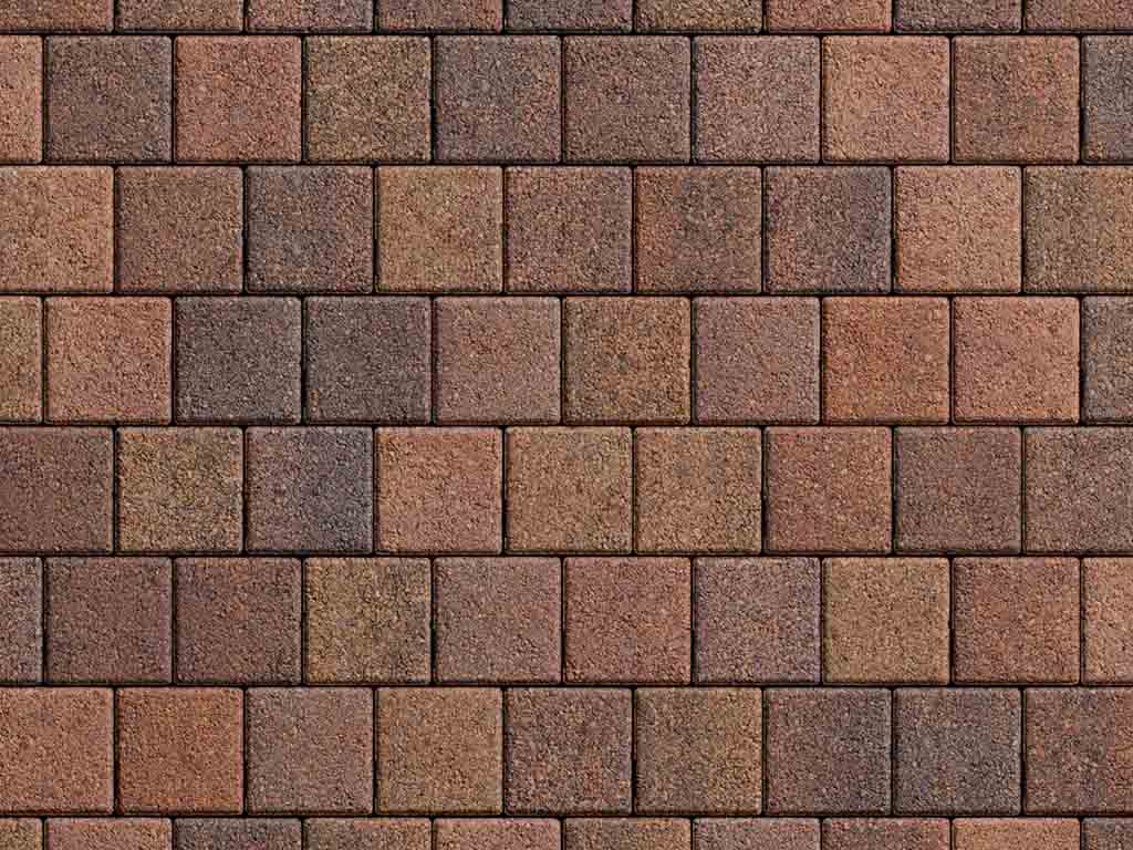 Плитка тротуарная Квадрат А.3.К.4 листопад гранит арабская ночь, 100*100*40 мм