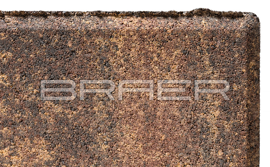 Плитка тротуарная BRAER Прямоугольник Color Mix Мальва, 200*50*60 мм