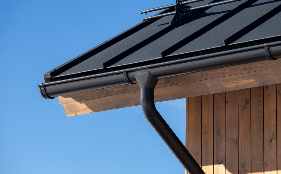 Водосточная система Grand Line Rooftop dRain PU 150/100 мм, RAL 7024