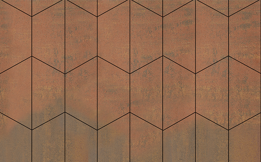 Плитка тротуарная Трапеция Б.1.Т.6 листопад гранит арабская ночь, 400*200*200*200*60 мм