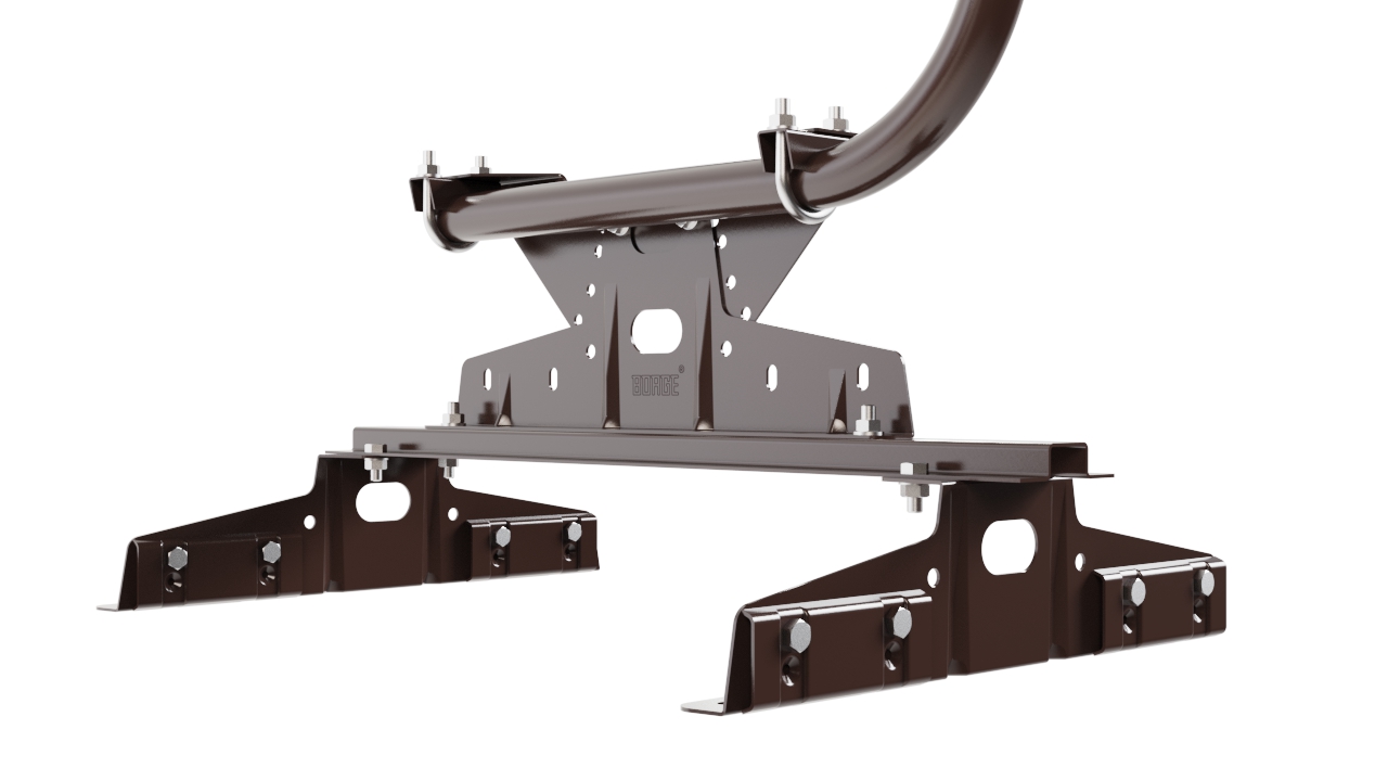 Кровельное ограждение Borge для монтажа параллельно фальцу оцинкованное RAL 8017 matt, 300*60 см