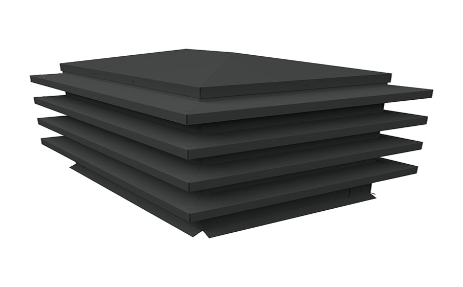 Дымник на трубу Grand Line елка 1350*490 мм Rooftop Бархат RAL 7016