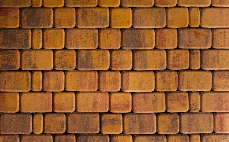 Плитка тротуарная Классико А.1.КО.4 листопад гладкий осень, комплект 2 шт, толщина 40 мм