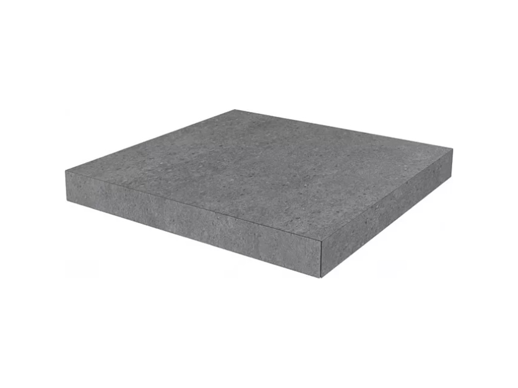 Ступень угловая клееная KERAMA MARAZZI Терраццо серый темный необрезная, 330*330*9 мм
