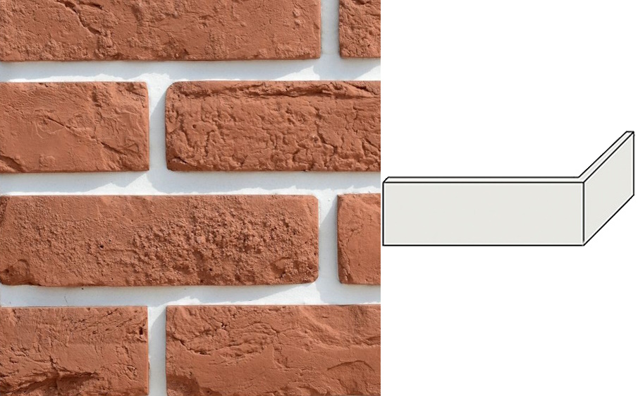 Декоративный кирпич Leonardo Stone угловой элемент Прованс 235/110*70*15 мм 420