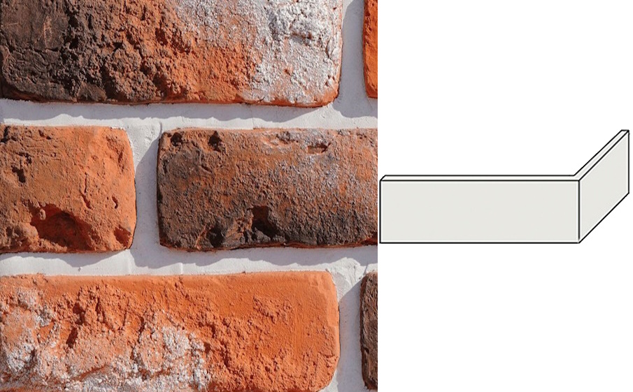 Декоративный кирпич Leonardo Stone угловой элемент Мадрид 245/110*80*19 мм 480