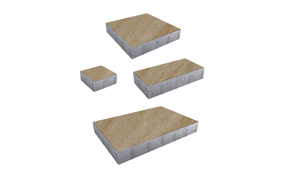 Плитка тротуарная Грандо Б.9.Фсм.6 искусственный камень степняк, комплект 4 шт, толщина 60 мм