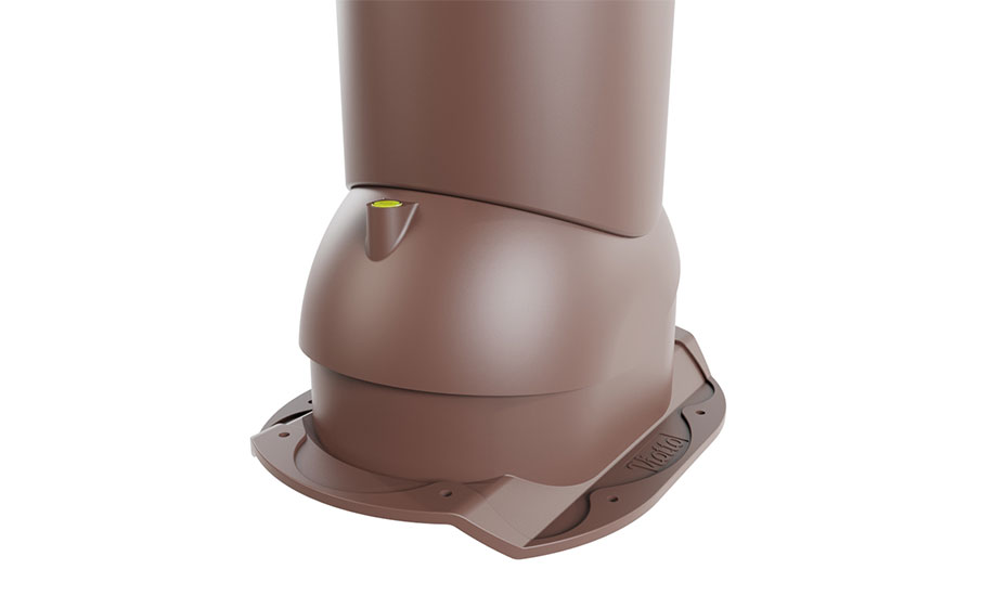 Труба вентиляционная Viotto для металлочерепицы Каскад d=125 мм неутепленная, RAL 8017 коричневый