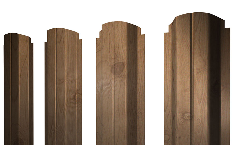 Штакетник П-образный А фигурный 0,45 Print Premium Pine Wood Fresh