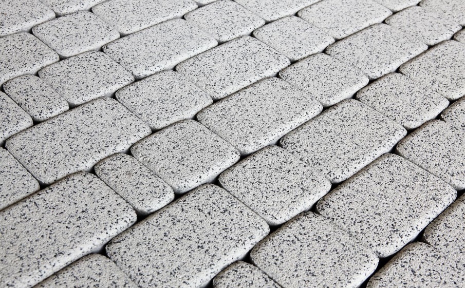 Плитка тротуарная Классико А.1.КО.4 стоунмикс белый с черным, комплект 2 шт, толщина 40 мм