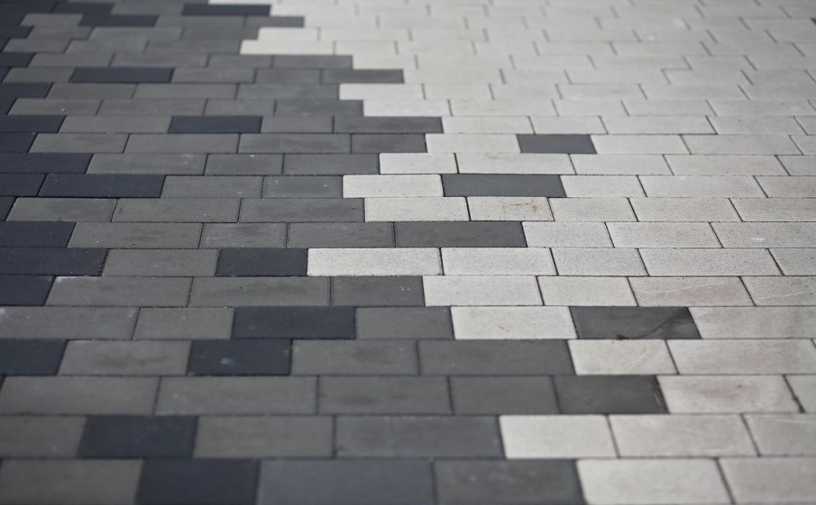 Плитка тротуарная Новый город В.3.Фсм.8 Стандарт гладкий серый