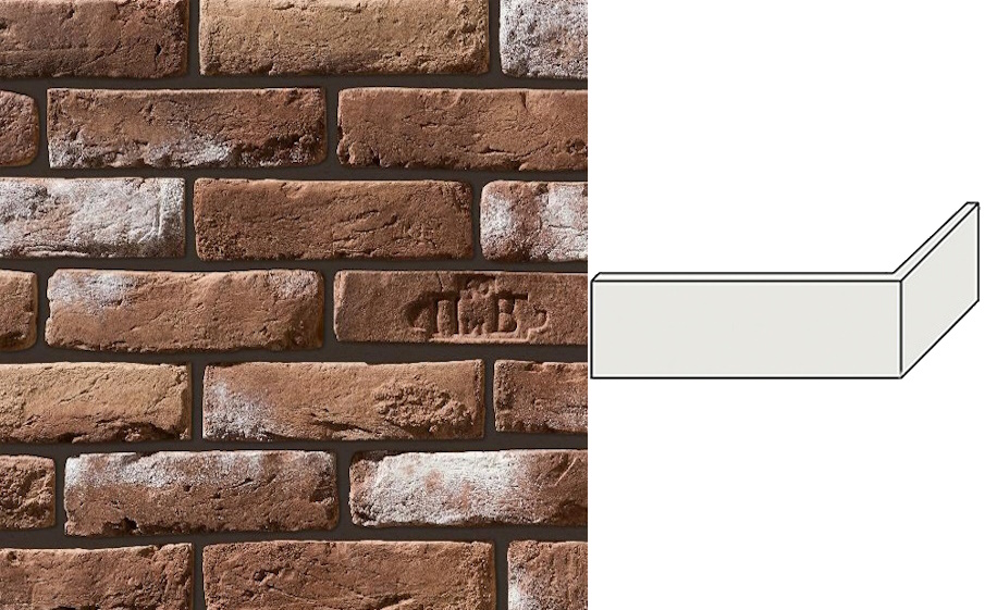 Декоративный кирпич Leonardo Stone угловой элемент Мадрид 245/110*80*19 мм 402
