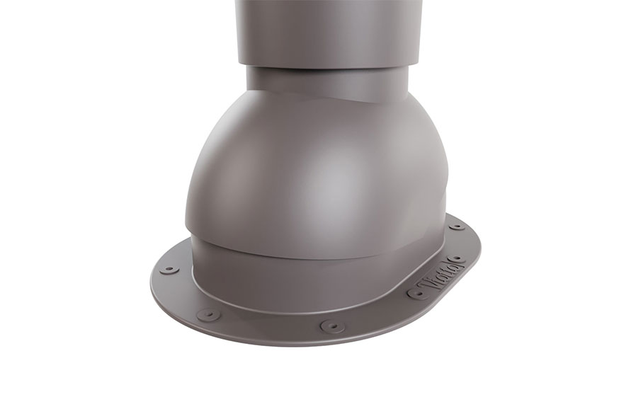 Труба вентиляционная Viotto для готовой мягкой и фальцевой кровли d=110 мм неутепленная, RAL 8019 серо-коричневый