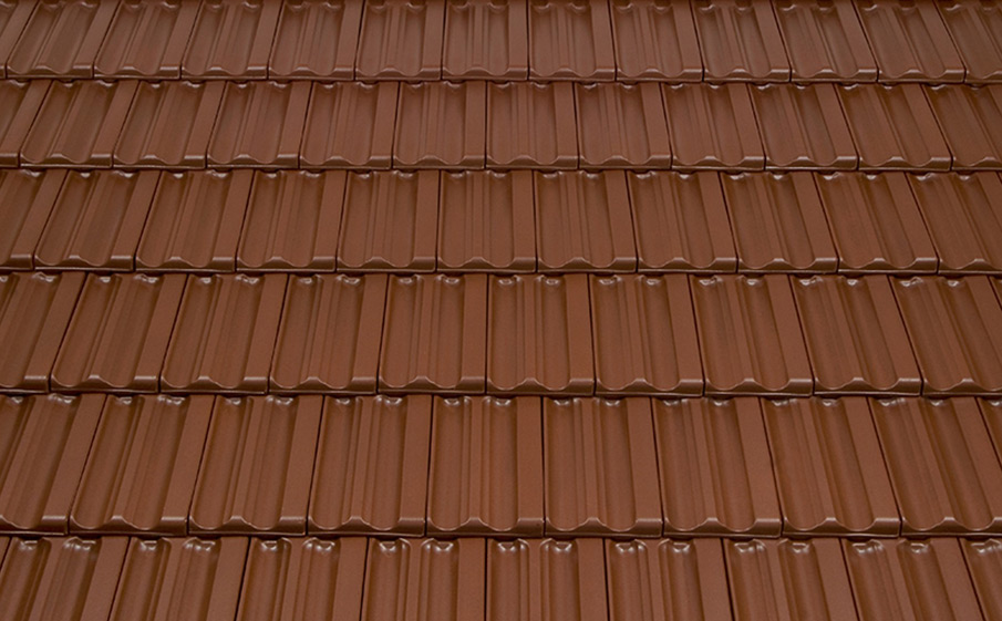 Керамическая черепица рядовая TONDACH Fidelio maron engobe