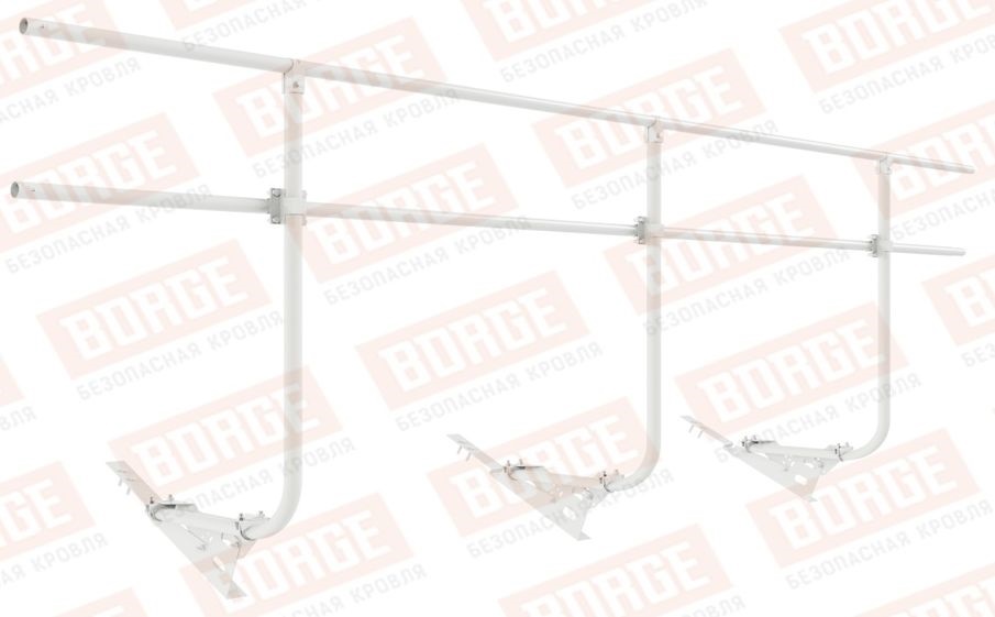 Кровельное ограждение Borge для черепичной кровли оцинкованное RAL 9003, 300*120 см