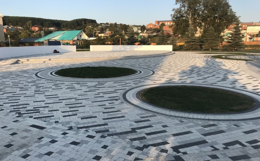 Плитка тротуарная Антик А.3.А.4 стоунмикс белый, комплект 5 шт, толщина 40 мм