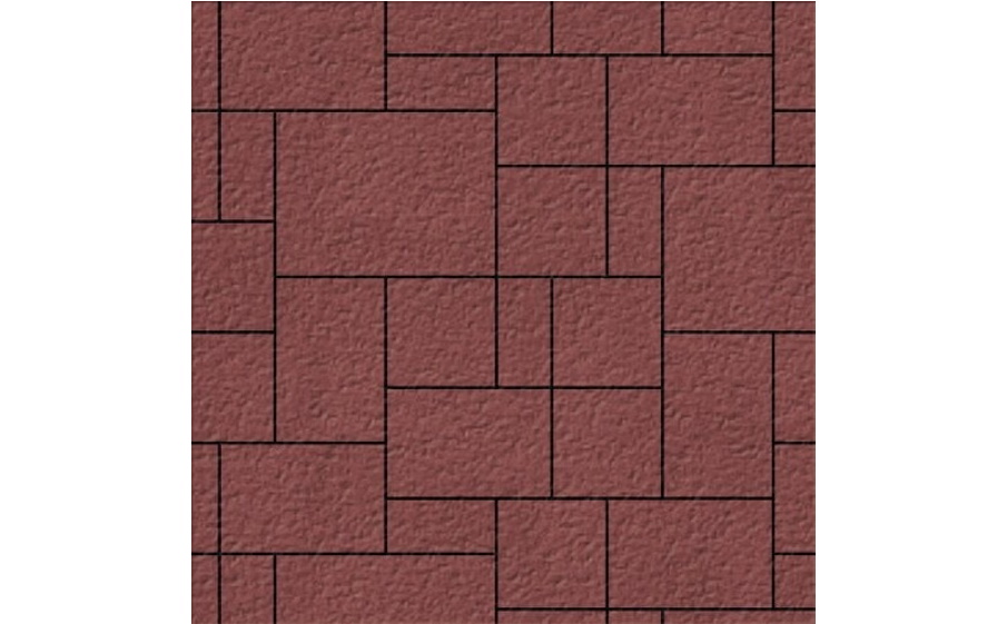 Плитка тротуарная SteinRus Инсбрук Альпен Б.7.Псм.6, Old-age, винный, толщина 60 мм