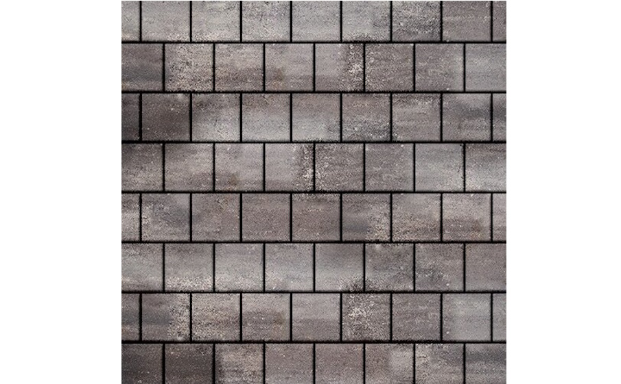Плитка тротуарная SteinRus Армор В.2.К.8, гладкая, ColorMix Умбра, 100*100*80 мм