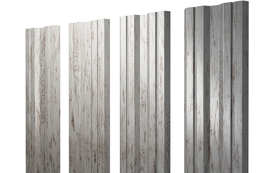 Штакетник Twin 0,45 Print Elite Snow Wood TwinColor