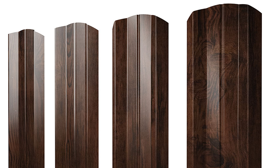 Штакетник М-образный А фигурный Print Premium  Cherry Wood