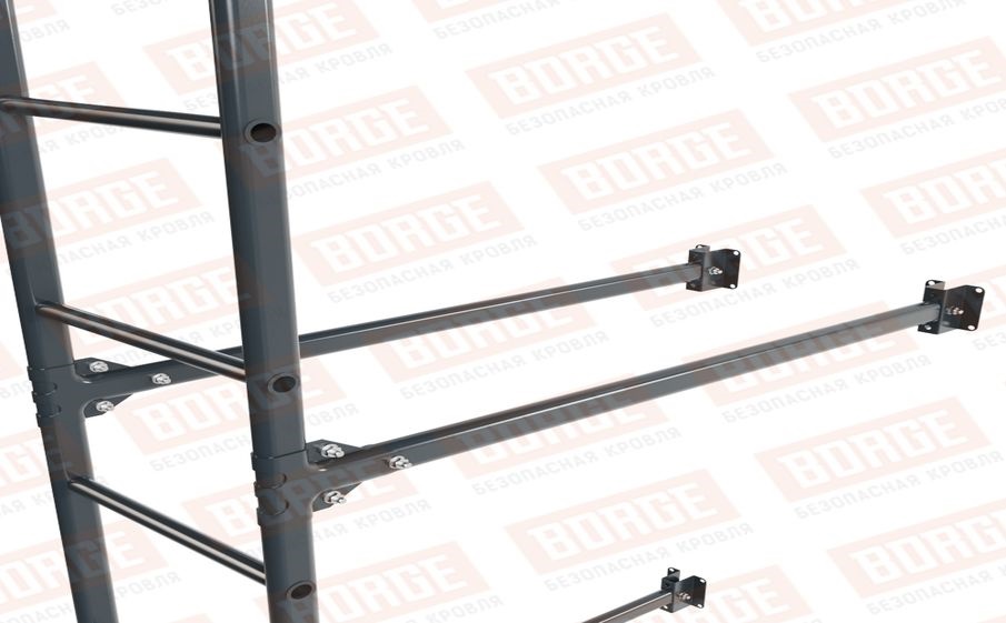 Лестница фасадная Borge (нижняя секция) оцинкованная RAL 7016, 2,7 м