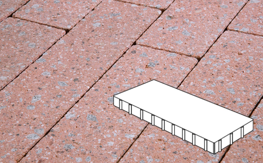 Плитка тротуарная Готика Granite FINERRO, Плита Б.10.П.8, Травертин 1000*500*80 мм