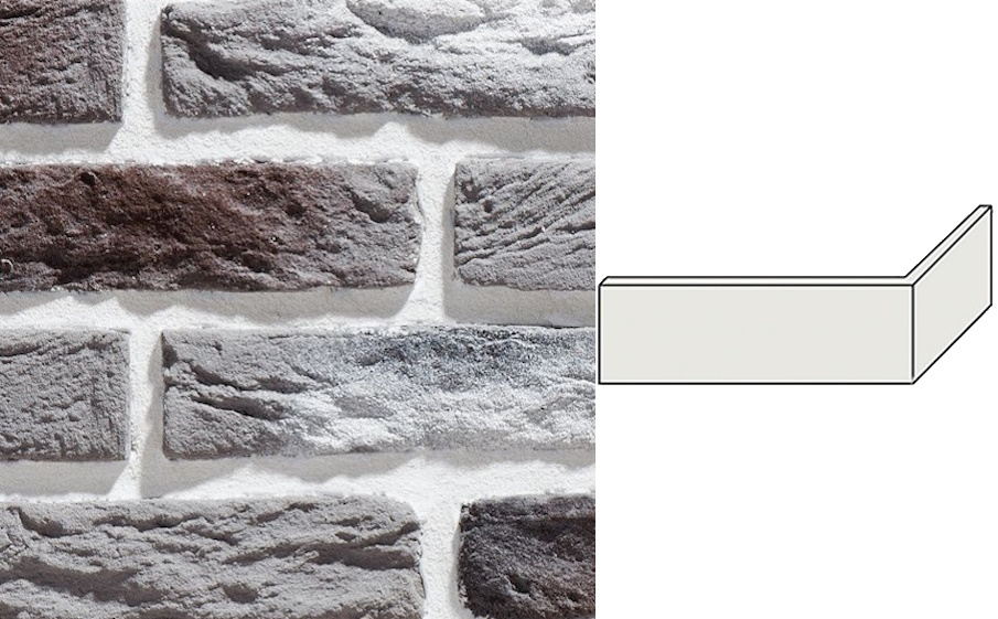 Декоративный кирпич Leonardo Stone угловой элемент Иль-де-Франс 185/90*47*13 мм 465