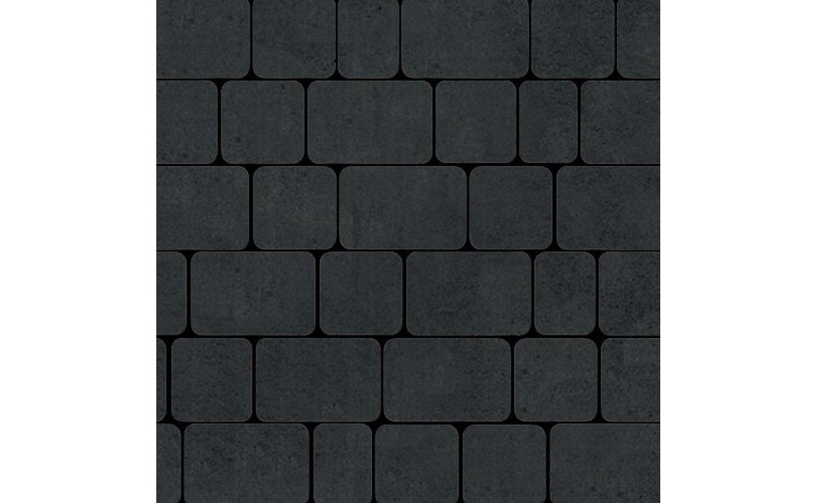 Плитка тротуарная SteinRus Инсбрук Альт А.1.Фсм.4, гладкая, черный, толщина 40 мм