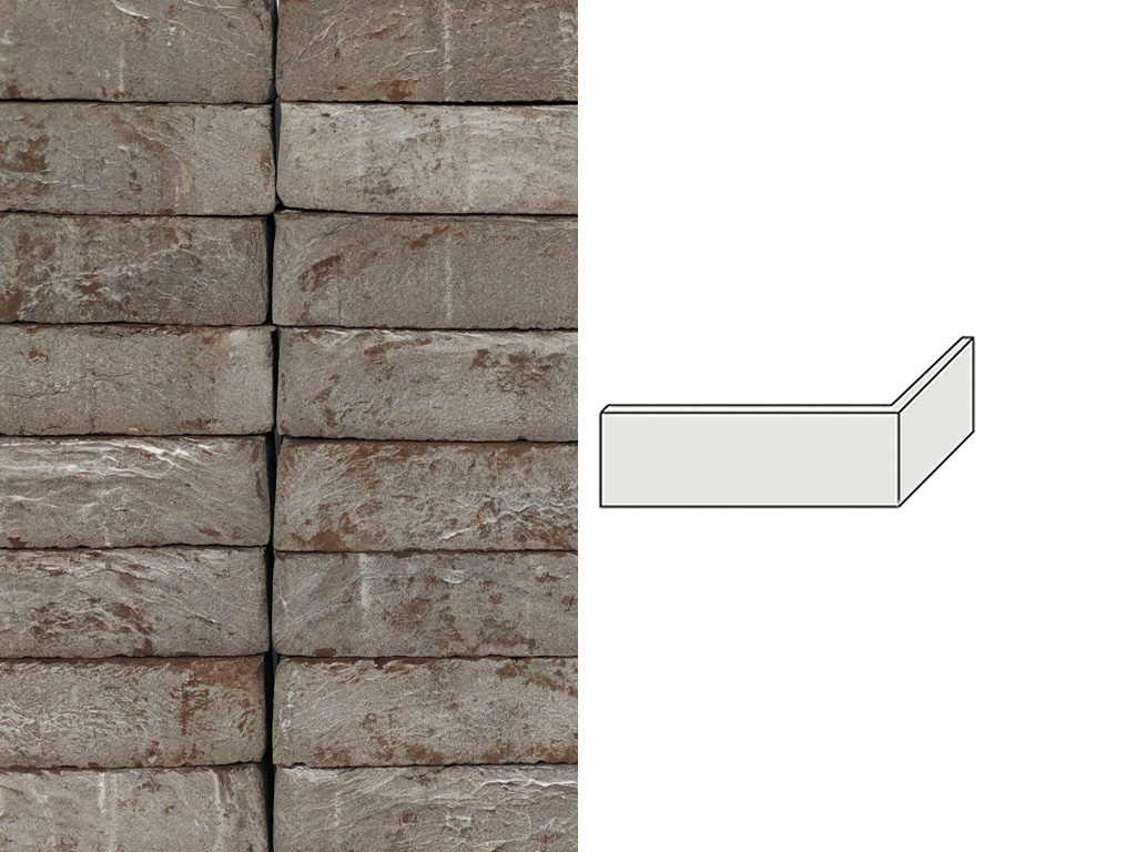 Облицовочный кирпич керамический S.Anselmo угловой LOF, Selmo, 250/120*60*55 мм