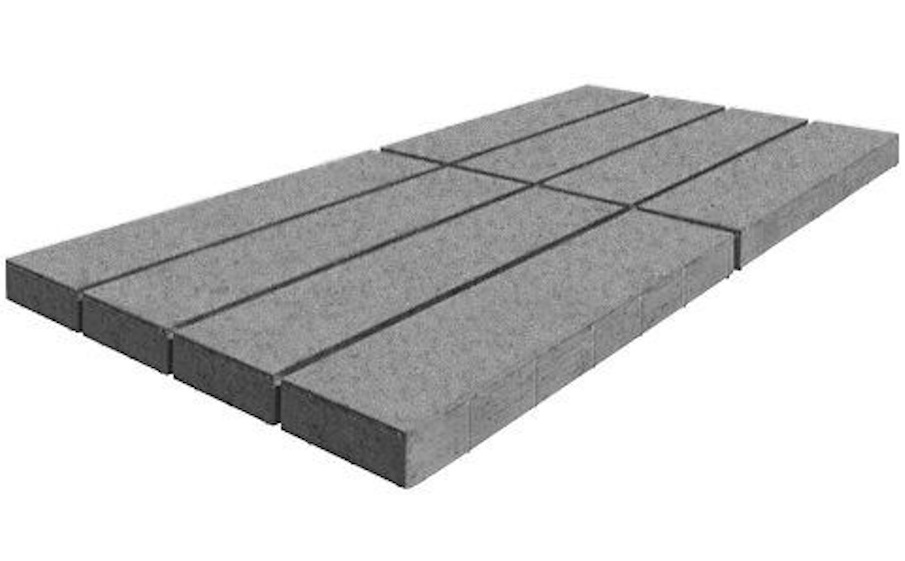 Плитка тротуарная SteinRus Гранада Б.7.П.8, Old-age, серый, 600*200*80 мм